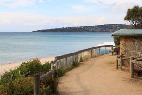 Beach nearby, sun loungers