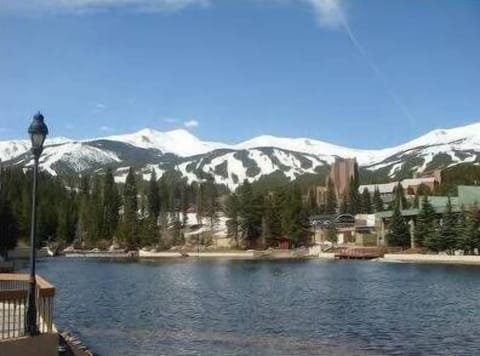 Maggie Pond, with Peak 9 behind, less than a 5 minute walk from condo