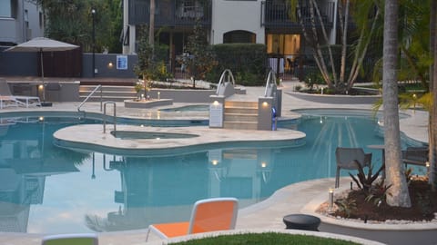 Outdoor pool, a heated pool