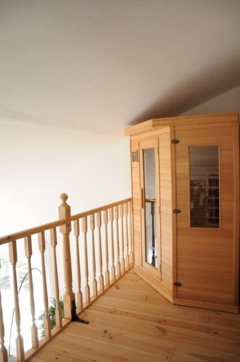 sauna on the mezzanine