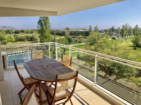 View from the balcony over the river Siagne