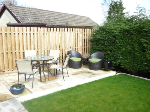 Outside on the patio