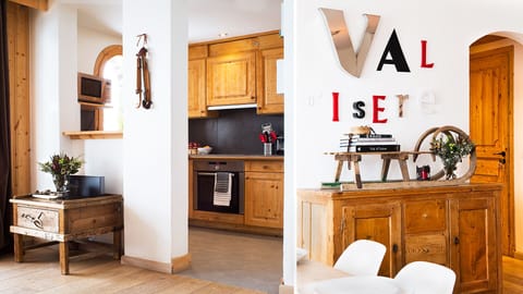 Dining room and semi opened kitchen