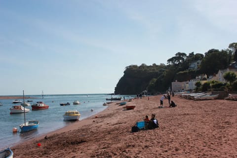 Beach nearby, sun loungers