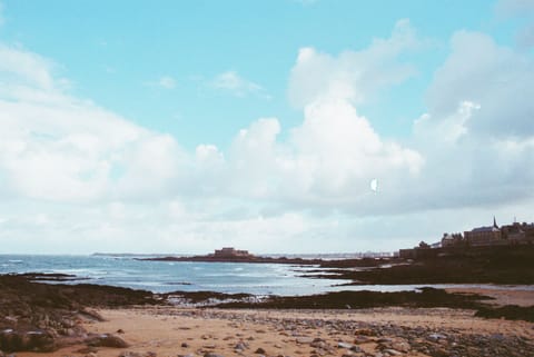 Beach nearby, sun loungers