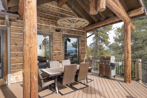 Grill some steaks while enjoying the panoramic views from the deck
