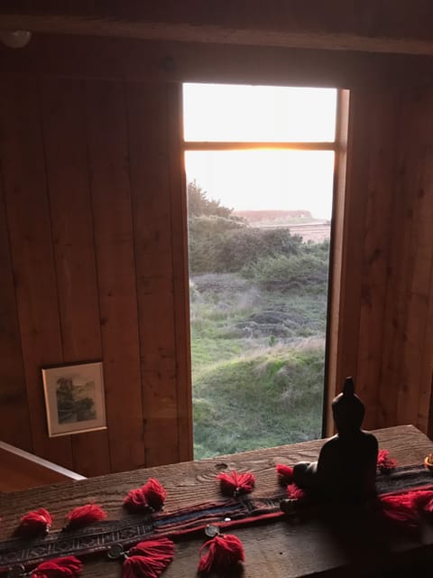 view from loft out stairwell window