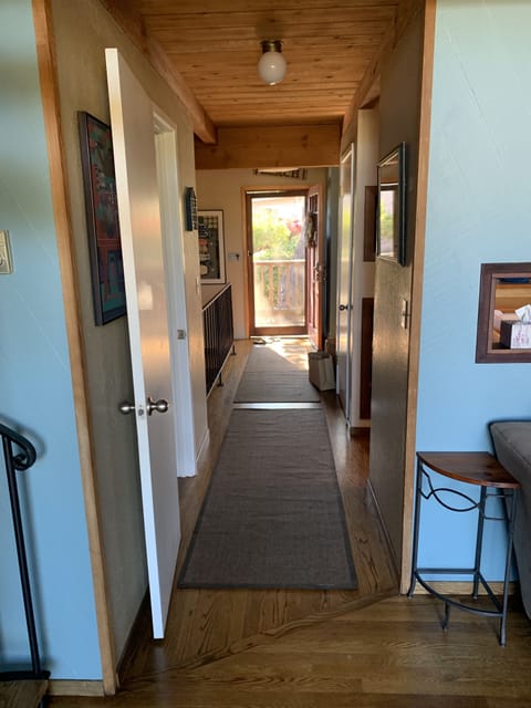 Main hallway, view from the living room.