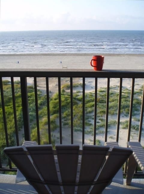 Coffee and a beach view