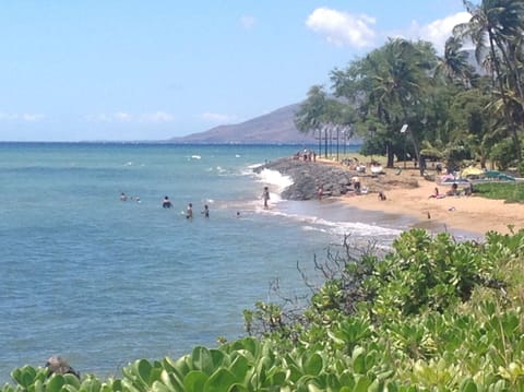 Beach nearby, sun loungers, beach towels