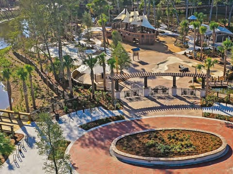 A rooftop pool