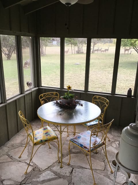Screened in back porch for wildlife viewing!