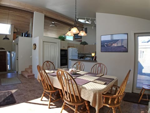 Dining area looking up towards 2nd floor Living Room