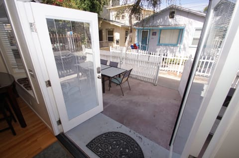 Double doors open to the path to the beach!