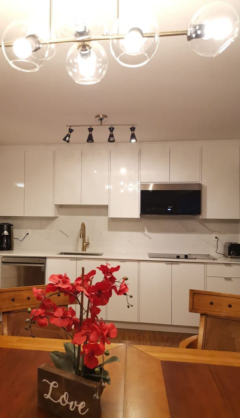 Big wood dinning table in living room