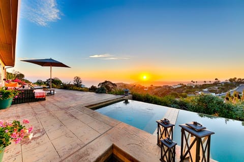 Relax with a glass of wine while watching incredible sunsets