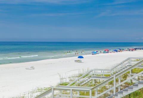 Beach nearby, sun loungers