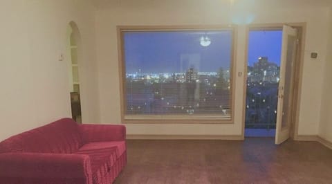 Great views of downtown from kitchen and living space areas