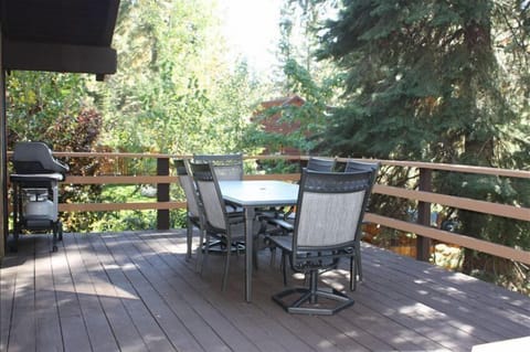 Enjoy sunny days on the upper deck with the Weber Genesis grill