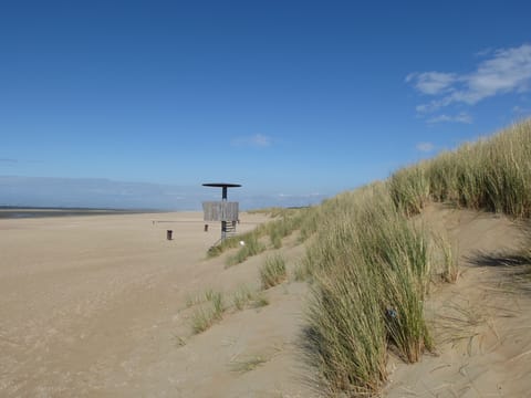 Beach nearby, sun loungers