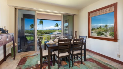 Indoor dining table with space for 6 people