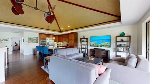 Enjoy family movie night on the 70" Smart HD TV