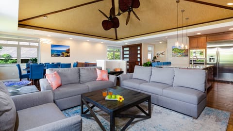 Plenty of seating for the entire family on the comfortable sofas