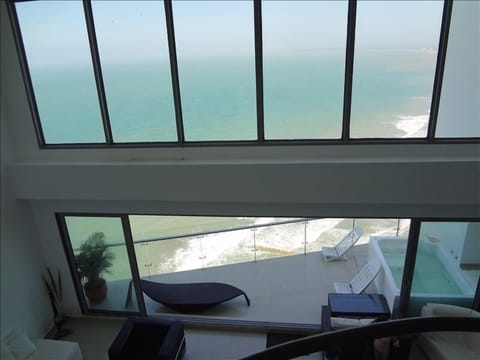Amazing view from your own private large balcony with private Hot tub 32nd floor