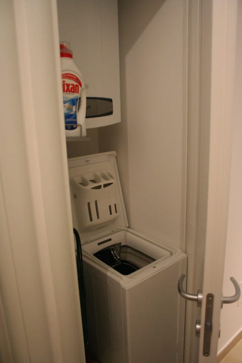 The washing machine is available