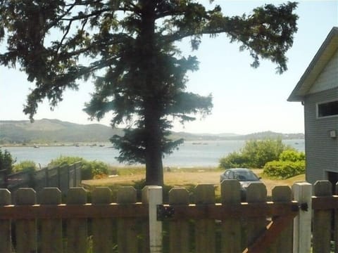 View of Siletz Bay from 'The Landing' in the backyard.
