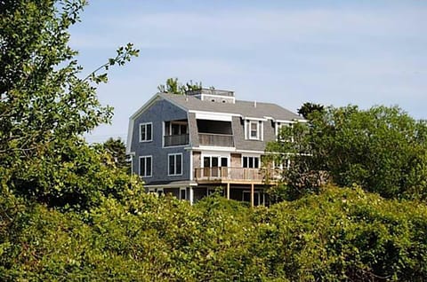Many decks overlooking 34 acres of protected nature.