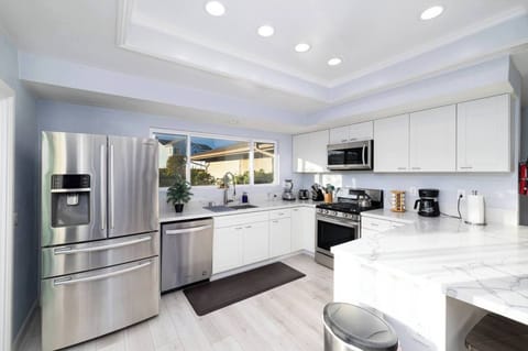 Prepare and enjoy your own meal in this beautiful gourmet kitchen.