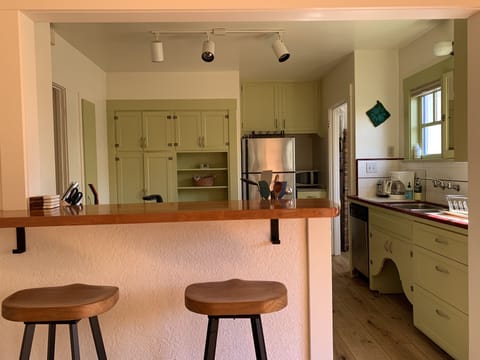 The kitchen.  Vintage charm with modern comforts.