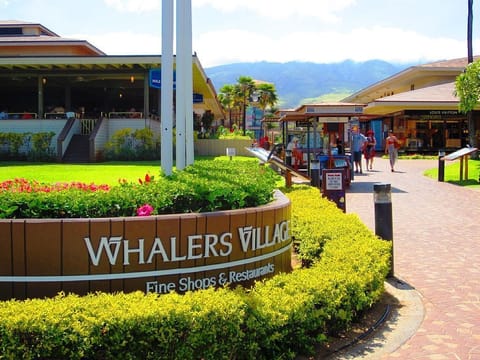 Whalers Village, next door, offers shops, restaurants, food court, ABC store