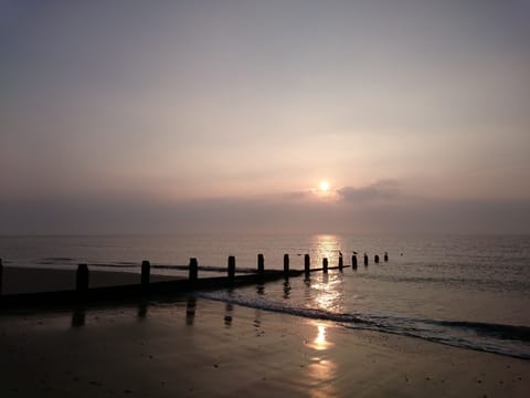 Beach nearby, sun loungers