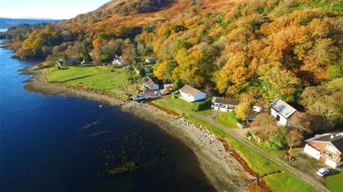 House and shore from the air