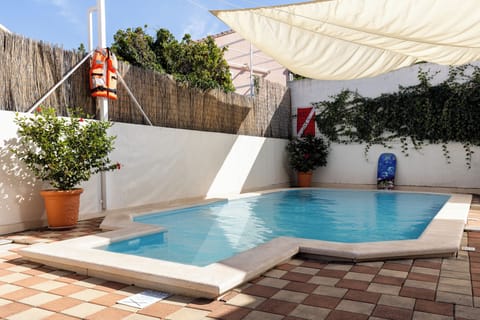 Indoor pool, outdoor pool, sun loungers