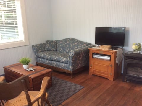 Living area with other sofa, television w/VCR, DVD player, Netflix & Amazon.