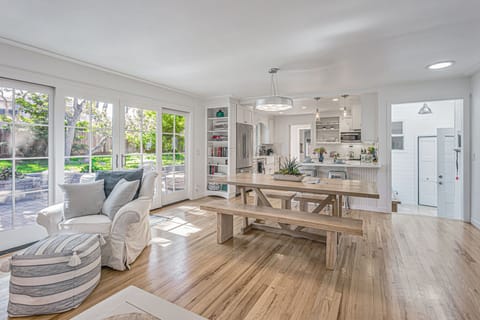 Dining room connected to large open kitchen