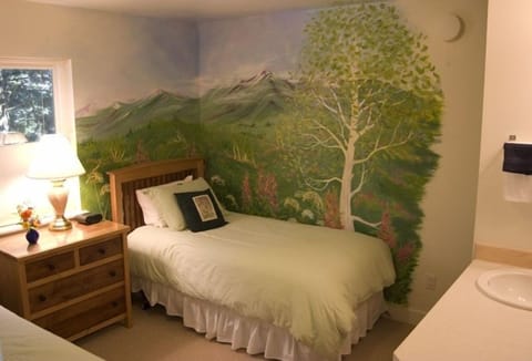 Bedrooms feature custom painted murals by the Kodiak High School Art Club