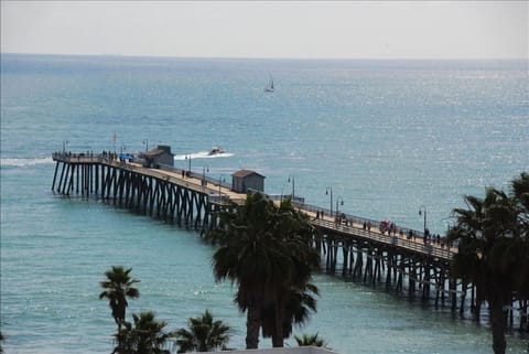 Commanding view of historic San Clemente pier from living room window