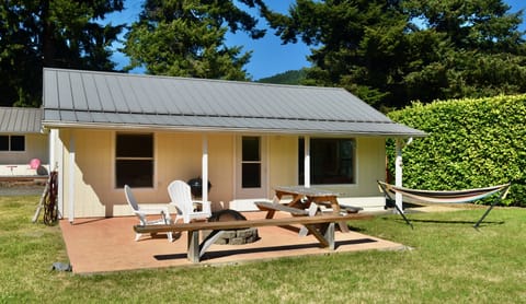 Enjoy your private patio including a wood-burning fire pit