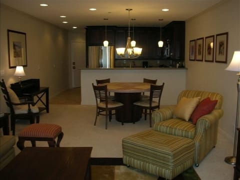 Round dining table looks small in the photo, but actually large enough to seat 6