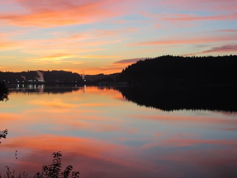 Gorgeous Puget Sound sunset from deck