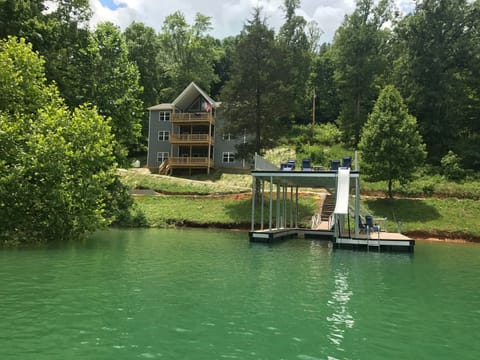 Just a few steps to private dock w/slide