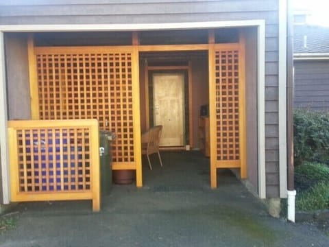 Enter through Covered Patio