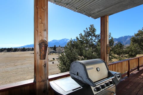 Outdoor BBQ and view of Mt Princeton