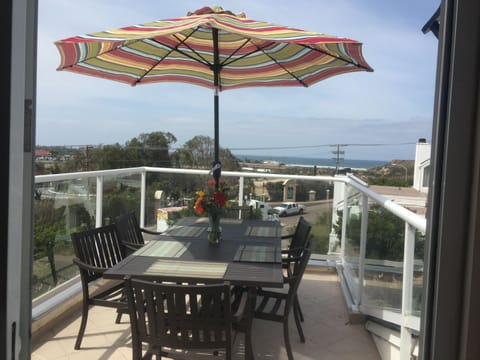Ocean View from the upstairs patio deck outside dining room and kitchen