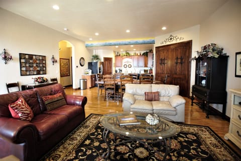 Spacious living/kitchen great room.