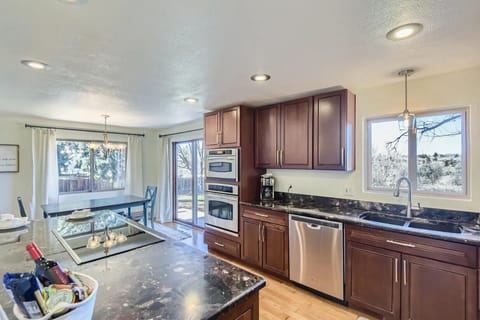 Kitchen Opens to Eating Space and Family Room